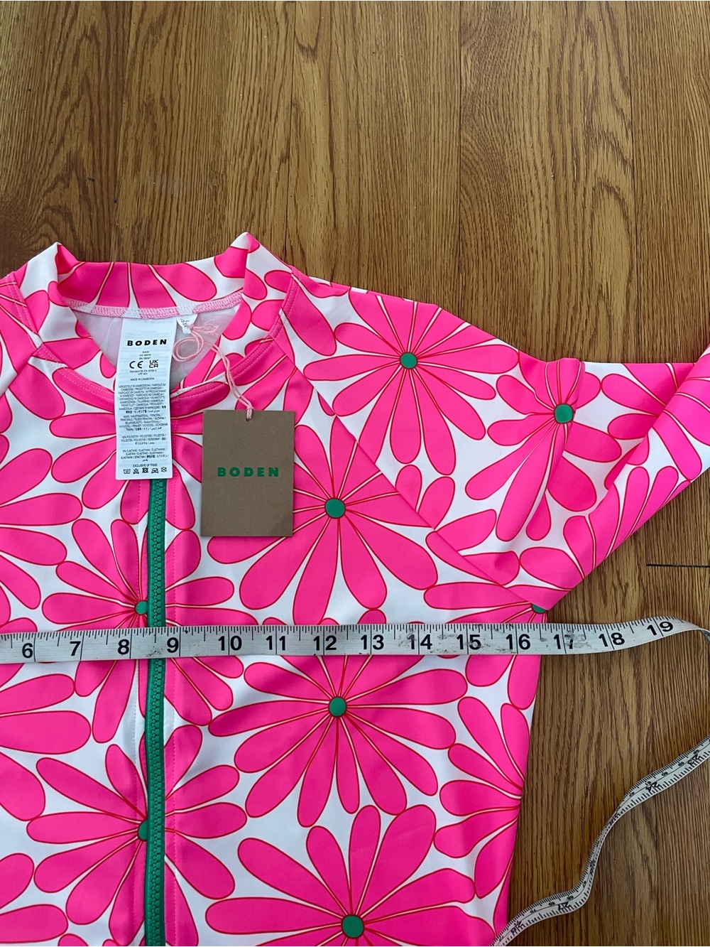 Boden Pink Long Sleeve Rash Guard Top - Picture 8 of 12